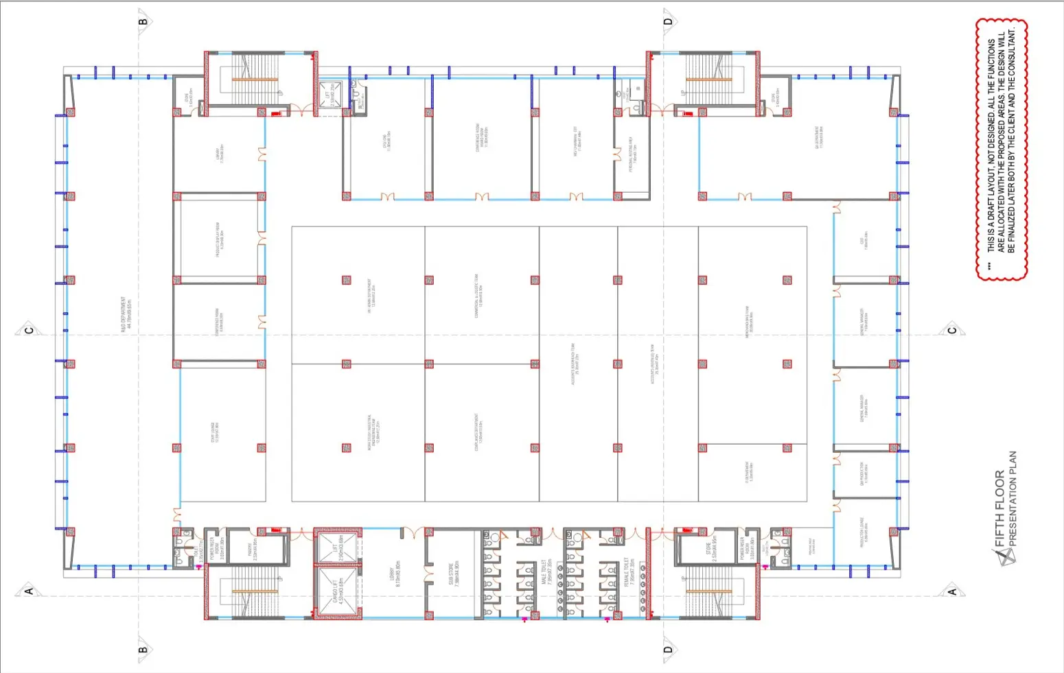 Fifth floor presentation plan, October4128 factory building
