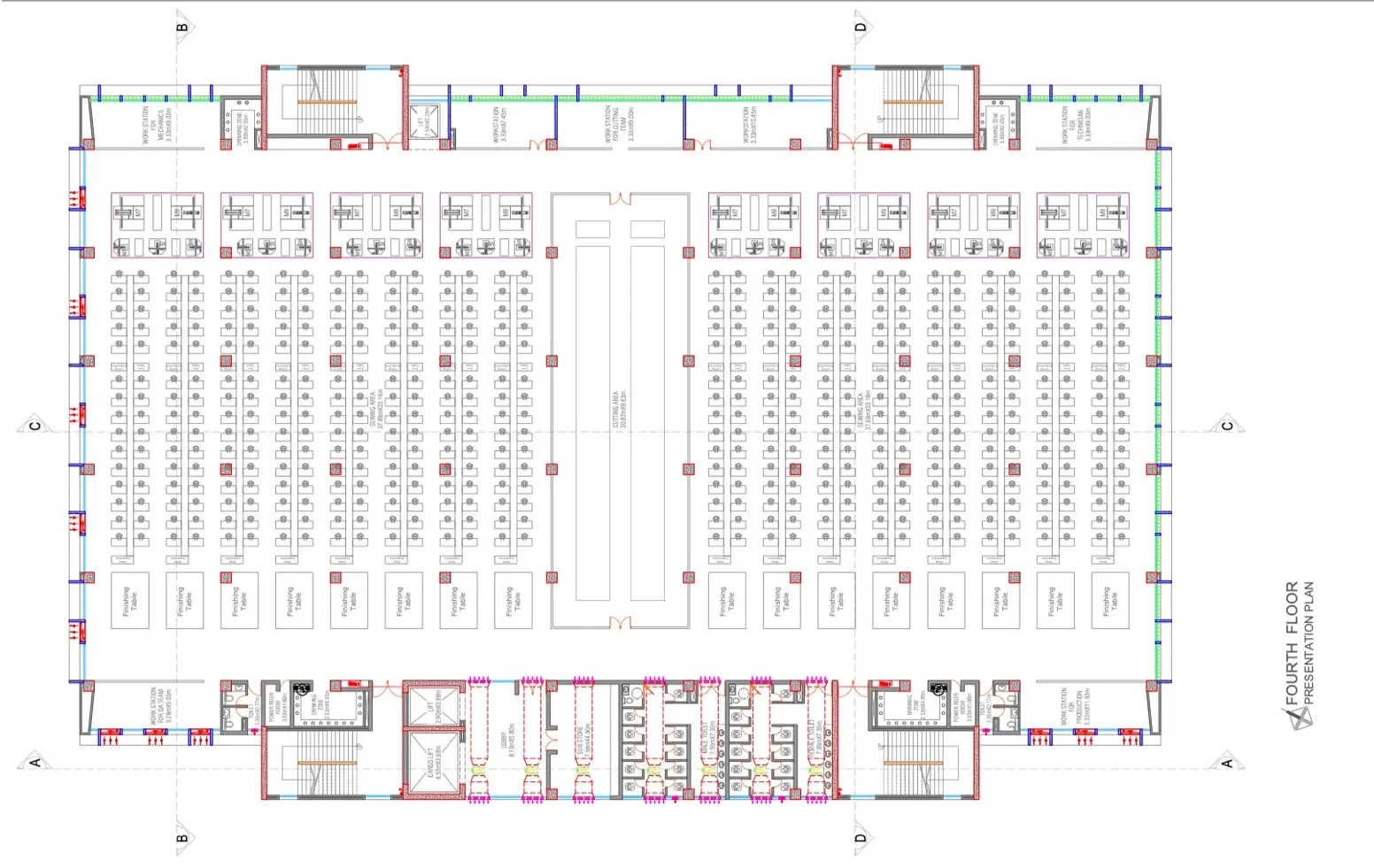 Fourth floor presentation plan, October4128 factory building