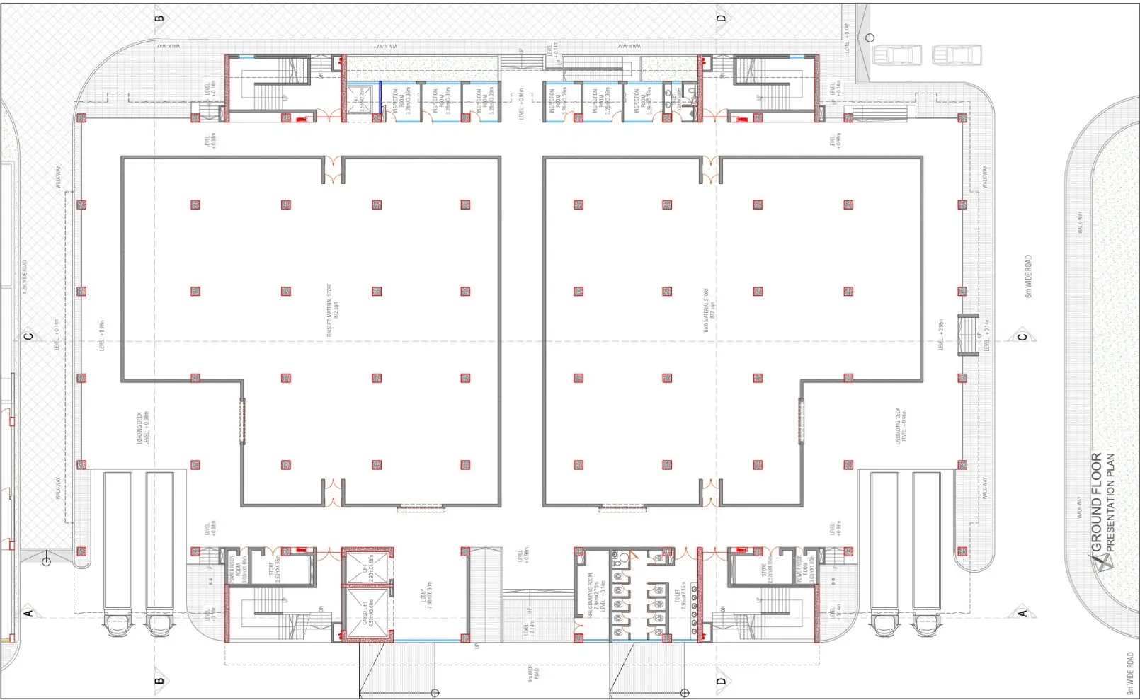 Ground floor presentation plan, October4128 factory building