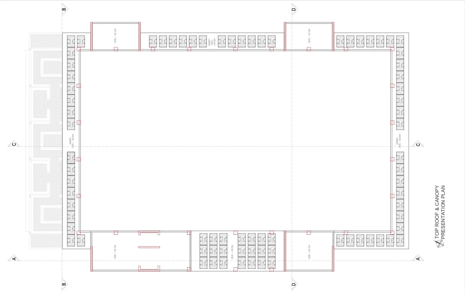 Top roof & canopy presentation plan, October4128 factory building
