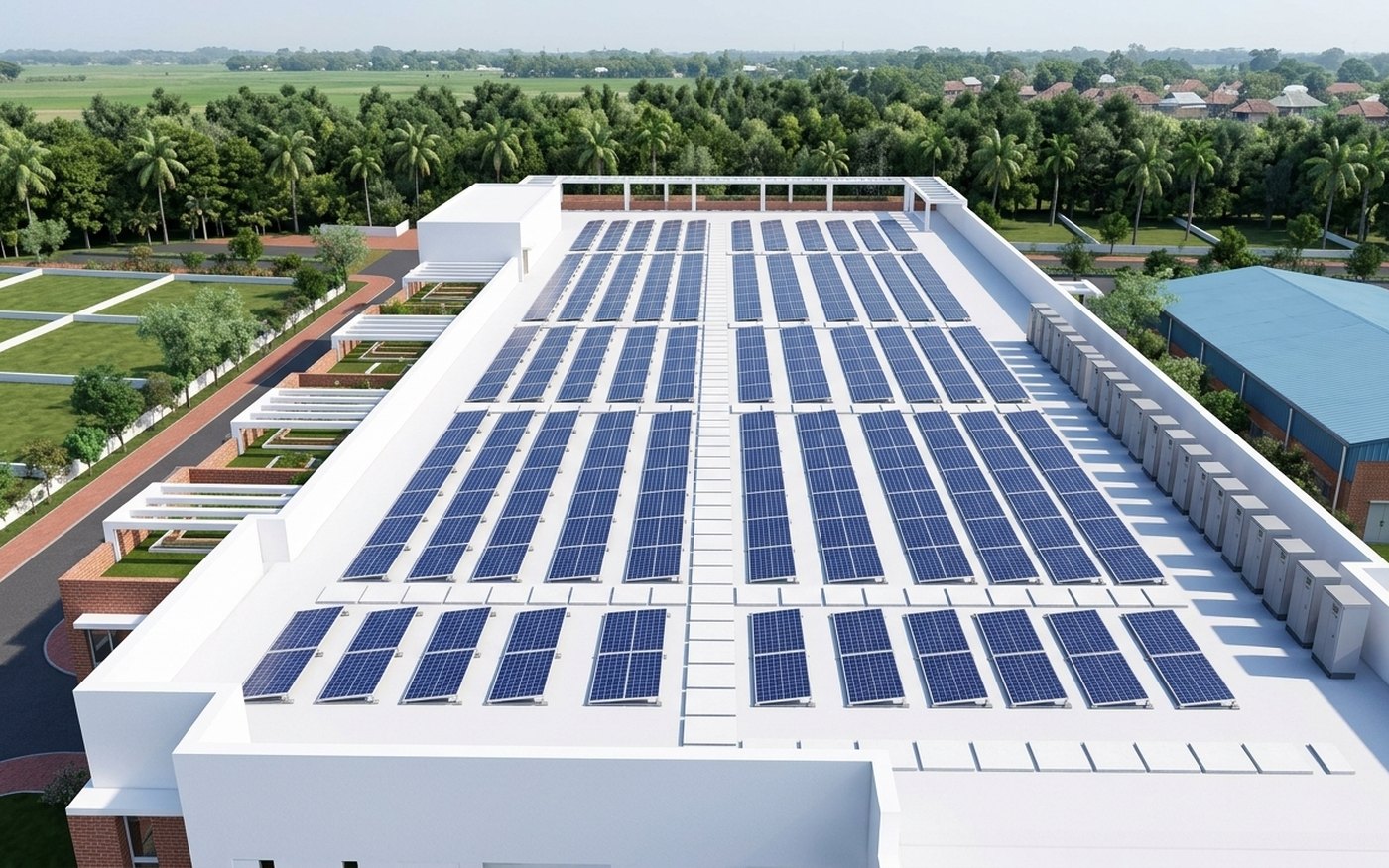 Rooftop solar array
