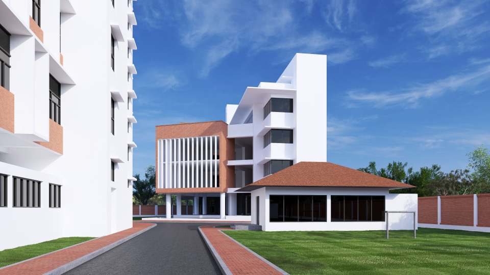 Wellness center and child care — architectural visualisation